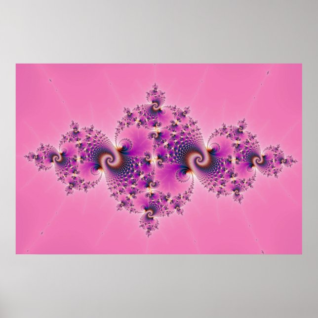 Spektakuläres Rosa - Fraktal Poster (Vorne)