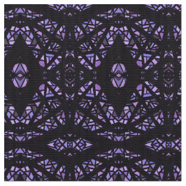 Spektrales Lila-Schwarzes Abstract Gouache-Kunstwe Stoff