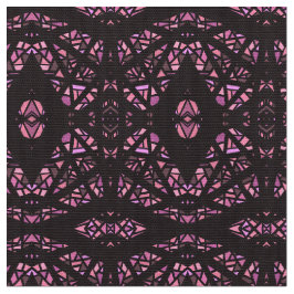 Spektrales Rosa Schwarzes Abstractes Gouache-Kunst Stoff