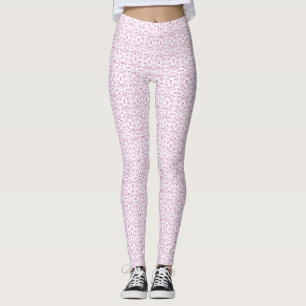 Spektrales Rosa Weiß Abstrakt Gouache Kunst Leggings