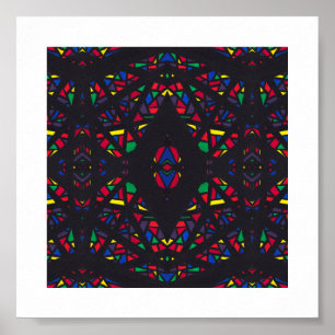 Spektroskopisches Regenbogen-Abstrakt Gouache-Kuns Poster