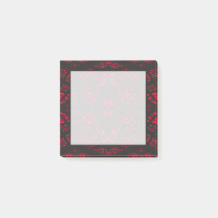 Spektroskopisches Rot-Schwarz-Abstrakt Gouache-Kun Post-it Klebezettel