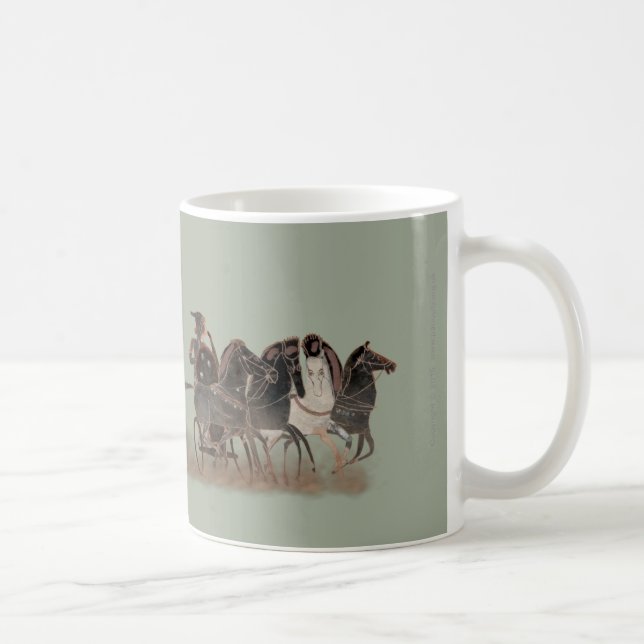 Spektrum - altgriechischer Chariot und Pferde Kaffeetasse (Rechts)