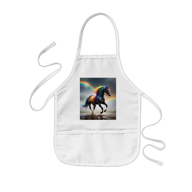 Spektrum der Grace: Regenbogenroh unter Regenbogen Kinderschürze (Vorne)