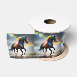 Spektrum der Grace: Regenbogenroh unter Regenbogen Satinband