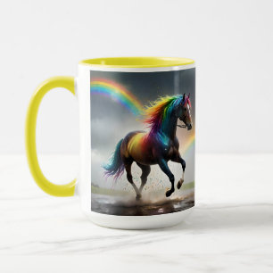 Spektrum der Grace: Regenbogenroh unter Regenbogen Tasse