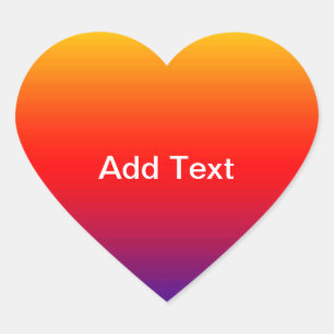 Spektrum horizontaler Farben -1 Herz-Aufkleber