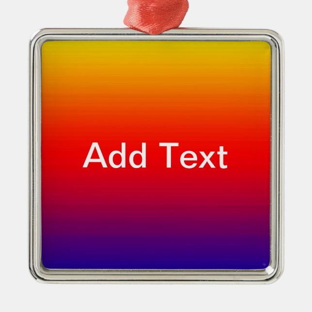 Spektrum horizontaler Farben -1 Silbernes Ornament (Vorne)