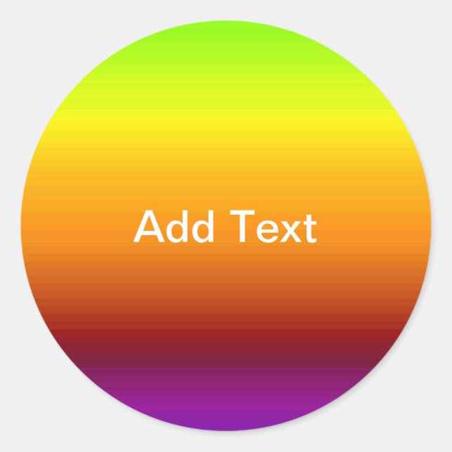 Spektrum horizontaler Farben -3 Runder Aufkleber (Vorderseite)