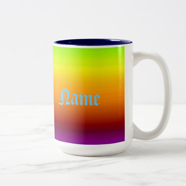 Spektrum horizontaler Farben -3 Zweifarbige Tasse (Rechts)
