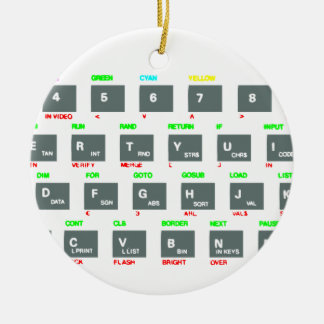 Spektrum-Tasten Sinclairs ZX Keramik Ornament