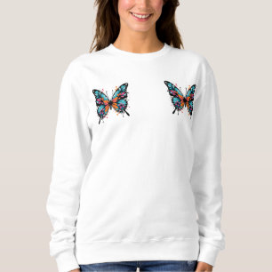 Spektrumanzeige - Abstrakte Bläschen Besticktes Sweatshirt