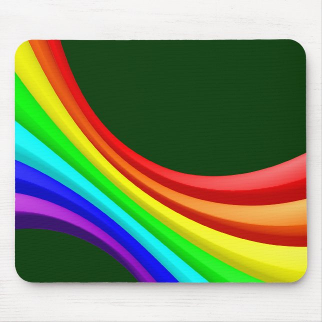 Spektrumkurve 3d - Dunkelgrün 003300 Mousepad (Vorne)