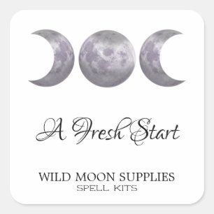 Spell-Kits-Labels für den Neustart Quadratischer Aufkleber
