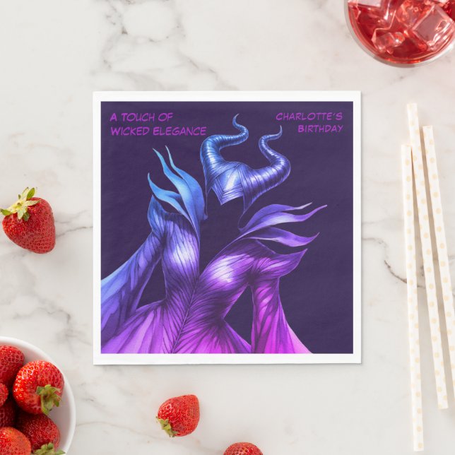 Spellbound Forest – Dark Fairy Birthday Party  Serviette (Beispiel)