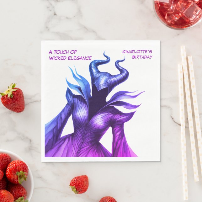 Spellbound Forest – Dark Fairy Birthday Party  Serviette (Beispiel)