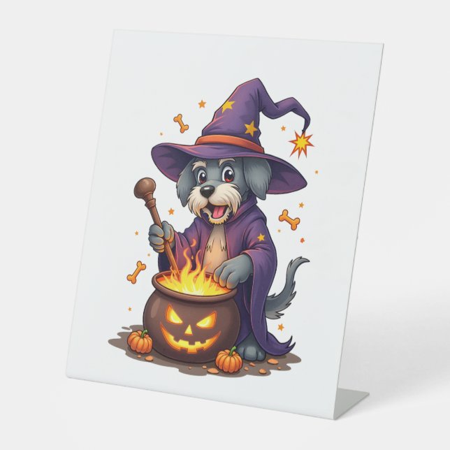 Spellcasting Schnauzer Sockelschild (Vorderseite)