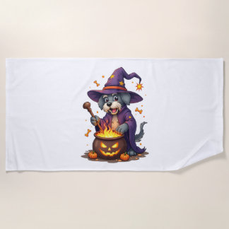 Spellcasting Schnauzer Strandtuch