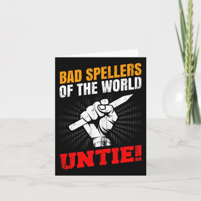 Speller der Welt binden Dyslexie-Fauststift Karte (Vorderseite)