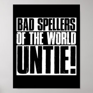 Speller der Welt Untie dyslexische Dyslexie Awarn Poster