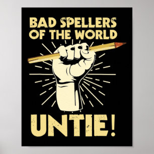 Speller der Welt Untie dyslexische Dyslexie Awarn Poster