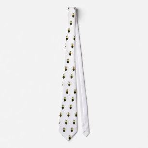 SpellingBee Bumble Bee Tiling Neck Tie Krawatte