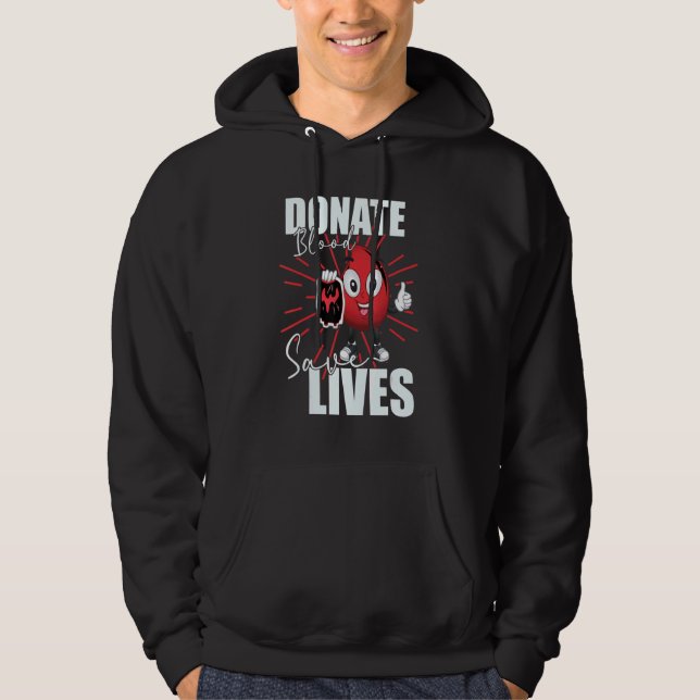 Spende Blut Rette Leben retten Spender Blut Hoodie (Vorderseite)
