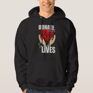 Spende Blut Rette Leben retten Spender Blut Hoodie
