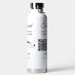 Spende für die Reise Flitterwochen Name hinzufügen Trinkflasche