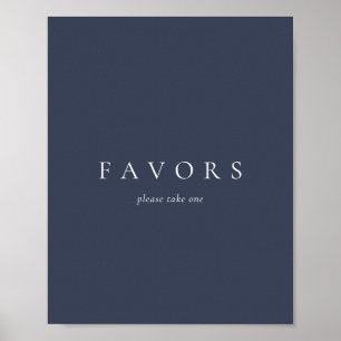 Spende für minimale Navy-Gastgeschenke Hochzeiten Poster