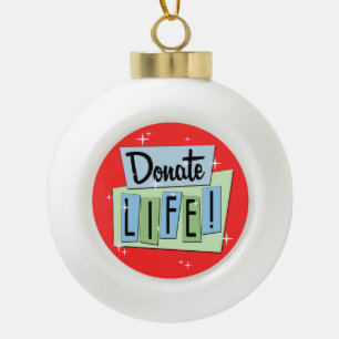 Spende Life Retro Baum-Ornament Keramik Kugel-Ornament