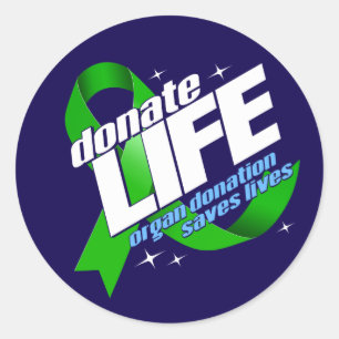 Spende von Organspenden Rette Leben Runder Aufkleber