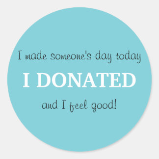 Spenden-Aufkleber Runder Aufkleber