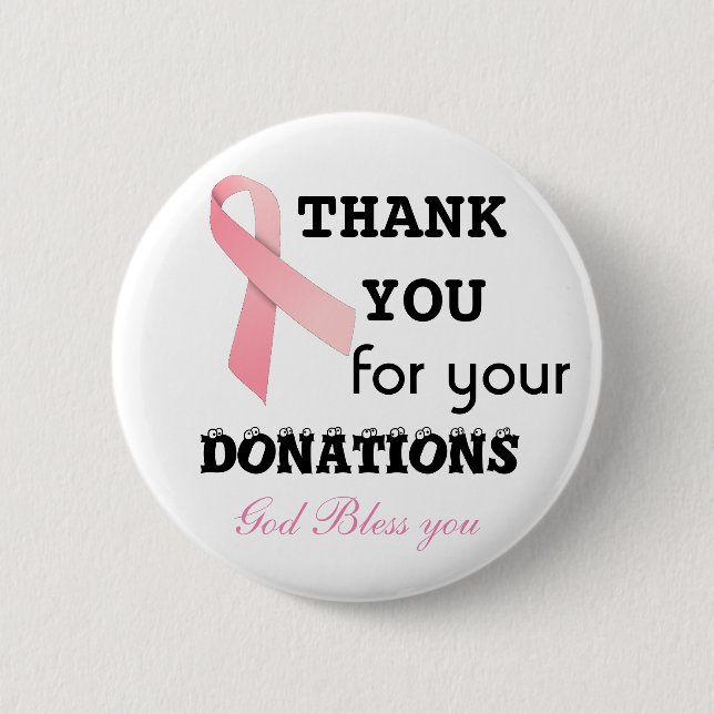 Spenden für Krebs sammeln - Baumwolle Button (Vorderseite)