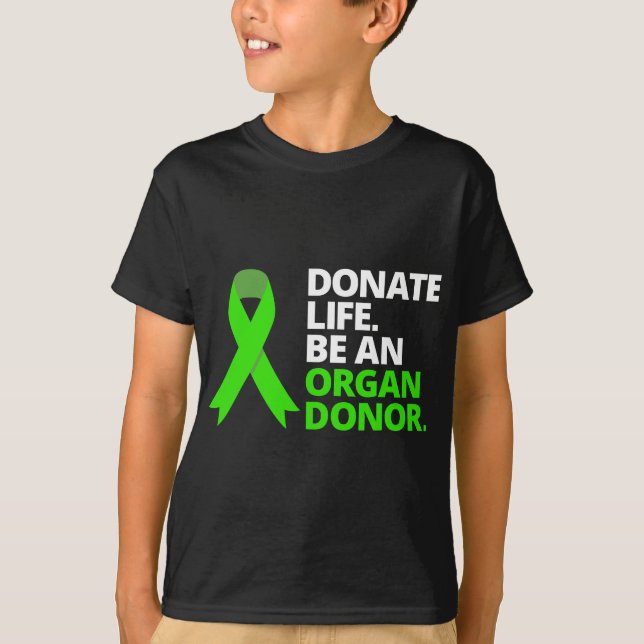 Spenden Leben ein Organ Spender Sensibilität Grüne T-Shirt (Vorderseite)