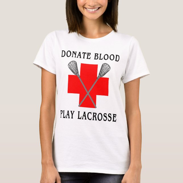 Spenden Sie Blut-Spiellacrosse-T - Shirt (Vorderseite)