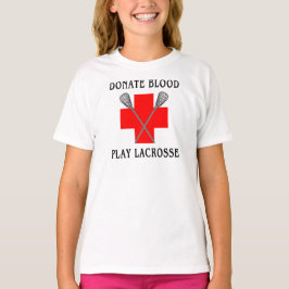 Spenden Sie Blut-Spiellacrosse-T - Shirt