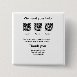 Spendensammlungstipp jar fügen Sie Ihre q r Name c Button