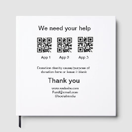 Spendensammlungstipp jar fügen Sie Ihre q r Name c Gästebuch