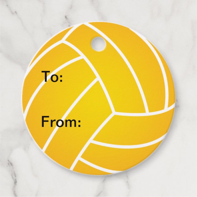 Spendentags von Water Polo Ball Geschenkanhänger (Vorderseite)