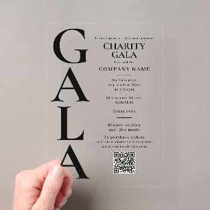 Spendenvorlage für Charity-Gala Fundraising-Event Acryleinladungen