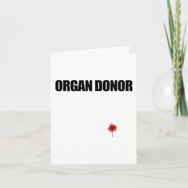 Spender Spaß Bloody Wound Niere Transplant Meme Karte (Vorderseite)