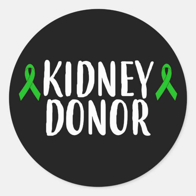 Spender Transplantation Lebendspender Runder Aufkleber (Vorderseite)