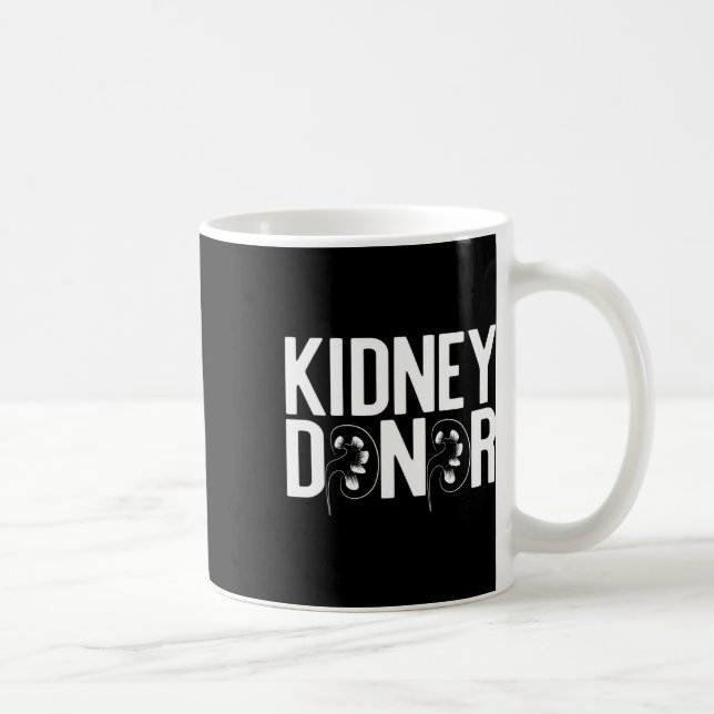 Spenderin, die mit einer Organerkrankung der Niere Kaffeetasse (Rechts)