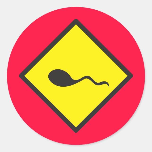 SPERM-Kreuzung Runder Aufkleber (Vorderseite)