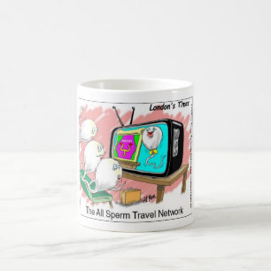 Sperm Travel Network Lustige Karten T-Shirts & Ges Kaffeetasse