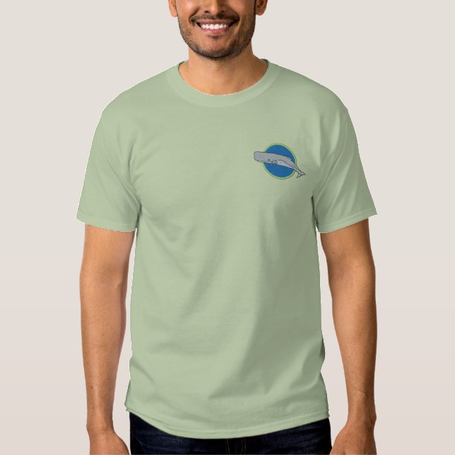 Sperm Whale Besticktes T-Shirt (Vorderseite)