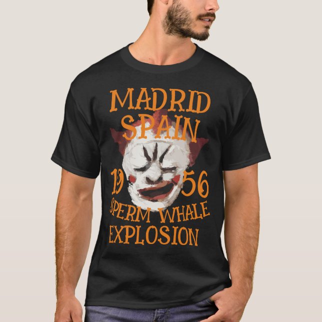 Sperma Whale Explosion MADRID SPANIEN 1956 T-Shirt (Vorderseite)
