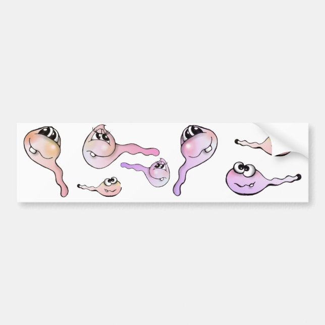 Spermien, sperm, aufkleber, kaulquappen, sticker autoaufkleber (Vorne)