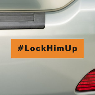Sperr ihn auf #LockHimUp Black Orange Auto Autoaufkleber